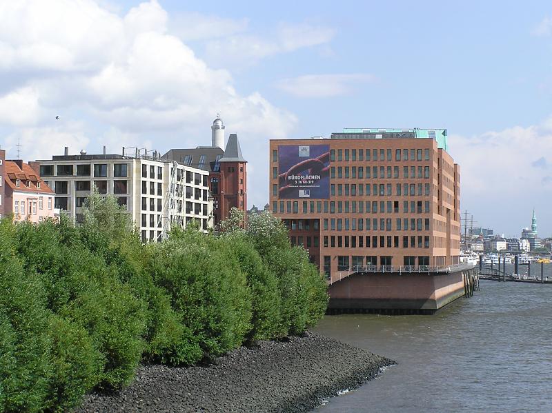 641_P8140011 Veränderungen in Hamburg Altona - Ufer der Elbe beim Altonaer Holzhafen. (2003) | Grosse Elbstrasse - Bilder vom Altonaer Hafenrand.